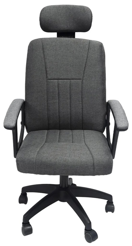 ΚΑΡΕΚΛΑ ΓΡΑΦΕΙΟΥ NIMBLE HM1199.12 ΓΚΡΙ ΥΦΑΣΜΑ-ΜΑΥΡΟΣ ΣΚΕΛΕΤΟΣ&amp;ΒΑΣΗ 59x64x122Υεκ