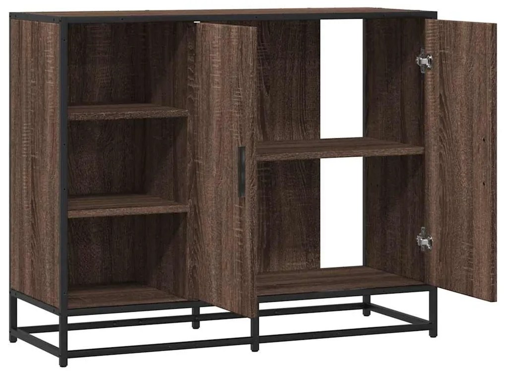 vidaXL Sideboard καφέ δρυς 92x35x76 cm Ξύλινο μηχανουργικό ξύλο