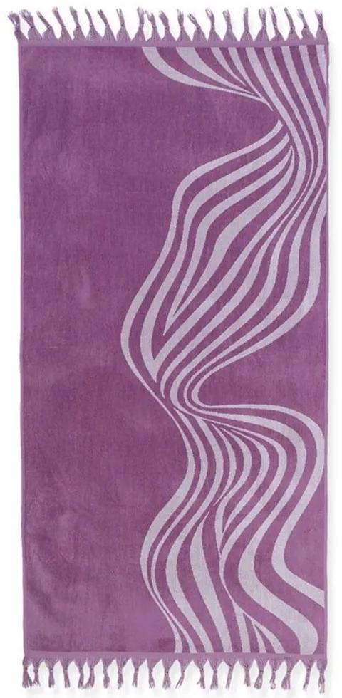 Πετσέτα Θαλάσσης Abstract Purple Nef-Nef Θαλάσσης 80x160cm 100% Βαμβάκι