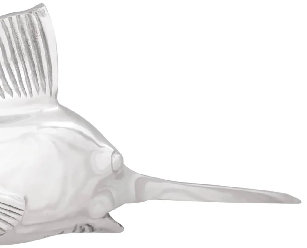 vidaXL Γλυπτική Ασημί 91 x 8 x 26 εκ Αλουμίνιο