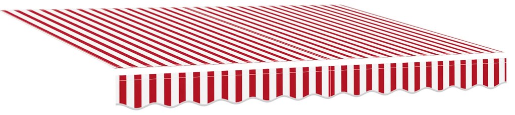 vidaXL Ανασυρόμενη τέντα κόκκινη και άσπρη 350x250 εκ.