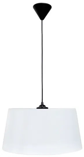 Κρεμαστό Φωτιστικό Οροφής 1xE27 Πλαστικό Φ35cm Drum Heronia Lighting-35-0079-Μαύρο-Λευκό 35-0079