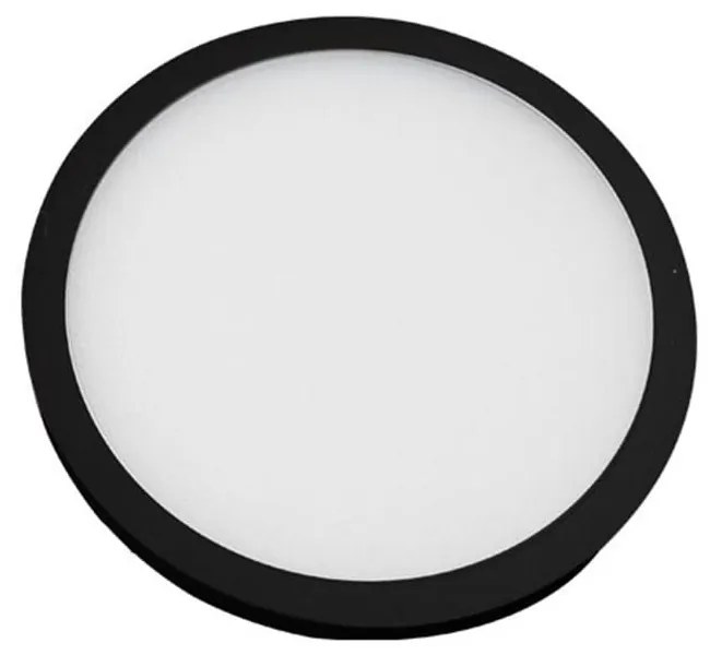 Panel Led 19170 Φ11 7W 3000K 95Lm Black Στρόγγυλο Aluminium