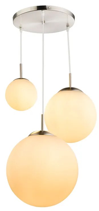 Κρεμαστό Φωτιστικό Globo Lighting Joel 1581-3 Νίκελ Ματ