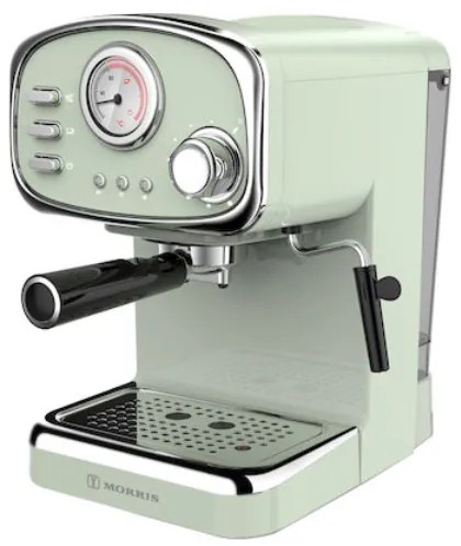 Morris R20807EMG Μηχανή Espresso 1100W Πίεσης 20bar Πράσινη