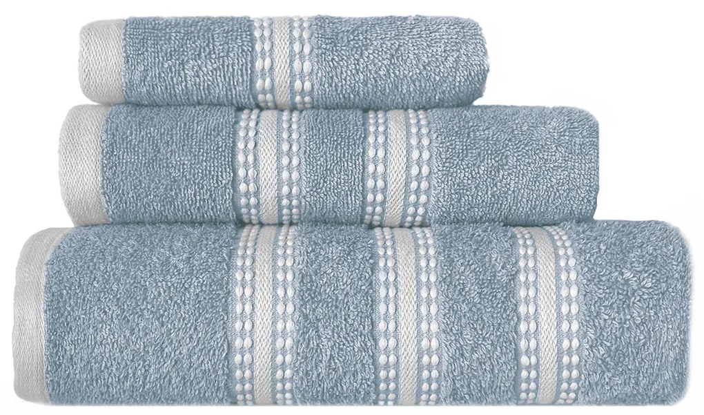 Πετσέτες Μπάνιου (Σετ 3τμχ) Nef-Nef Homeware Promise Dusty Aqua 480gsm