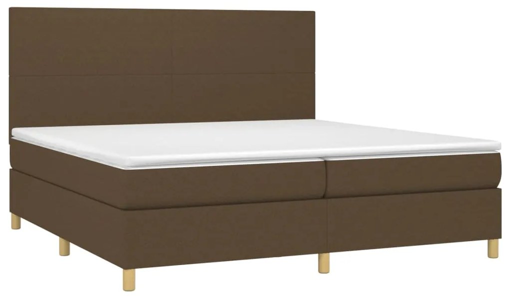 ΚΡΕΒΑΤΙ BOXSPRING ΜΕ ΣΤΡΩΜΑ ΣΚΟΥΡΟ ΚΑΦΕ 200X200 ΕΚ. ΥΦΑΣΜΑΤΙΝΟ 3142204