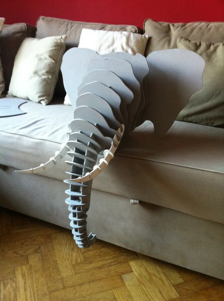 Intra απο ξύλο plywood 3mm-4mm πάχος - 3D παζλ Elephant Head 10mm Δίασταση 30x30 cm Intraeaxys-eo0zdg1g