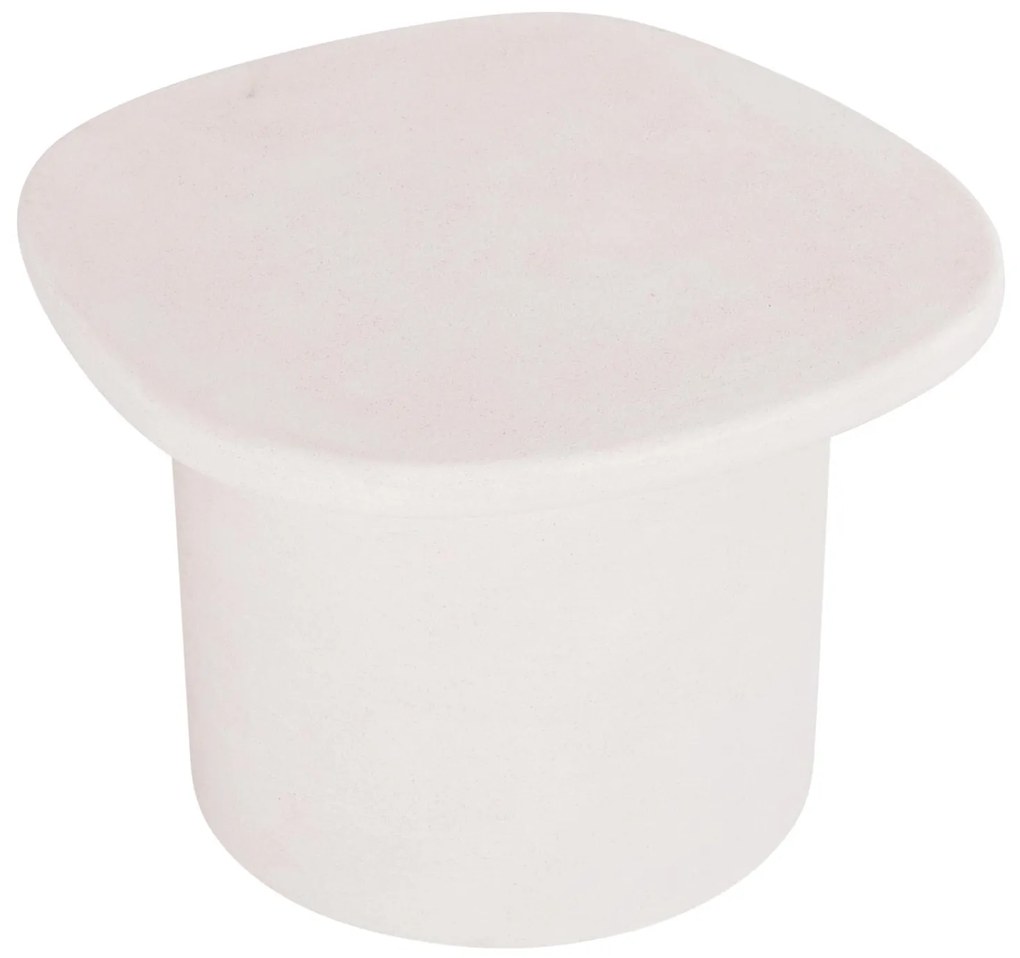 Τραπεζάκι σαλονιού σειρά SANTORINI C18054 Οβάλ MDF σε Υπόλευκο χρώμα 54x54,5x40Υεκ. 54x54.56x4033 εκ.