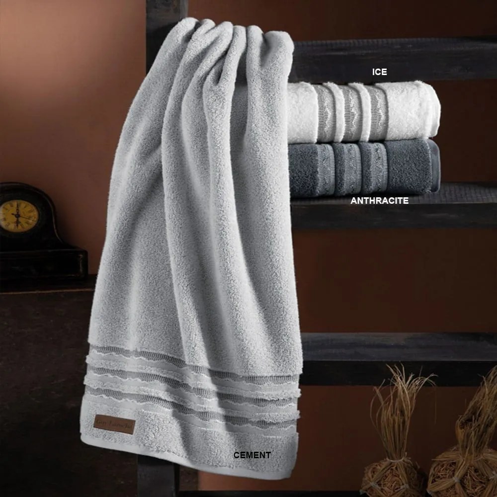 Πετσέτα Lantz Anthracite Guy Laroche Προσώπου 50x90cm 100% Cotton