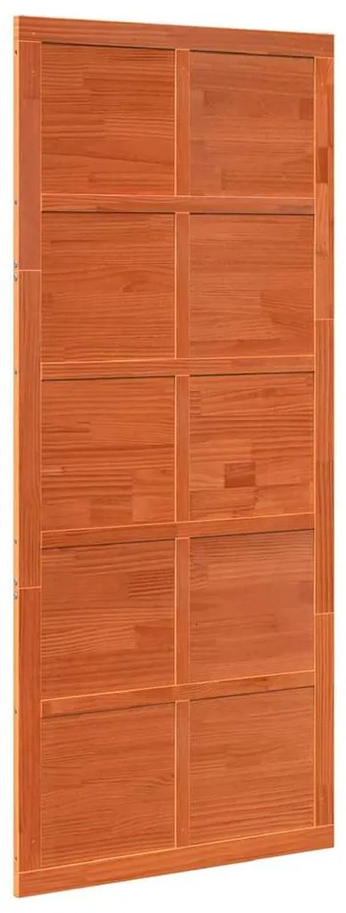 vidaXL Πόρτα αχυρώνα Κερωτό καφέ 100 x 2,5 x 208 εκ.