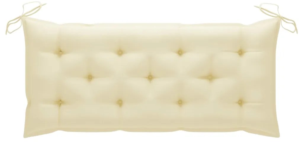 vidaXL Παγκάκι Κήπου Πτυσσόμενο 118 εκ. από Μπαμπού με Μαξιλάρι