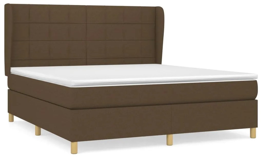 ΚΡΕΒΑΤΙ BOXSPRING ΜΕ ΣΤΡΩΜΑ ΣΚΟΥΡΟ ΚΑΦΕ 180X200 ΕΚ ΥΦΑΣΜΑΤΙΝΟ 3128544