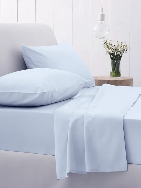 Σεντόνια King Size 260x270 Σετ 4 Τεμ. Sunshine Home Cotton Feelings 103 Light Blue