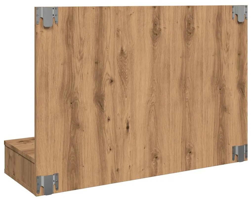 vidaXL Ντουλάπι καθρέφτη με LED Artisan Oak 90x31,5x62 cm