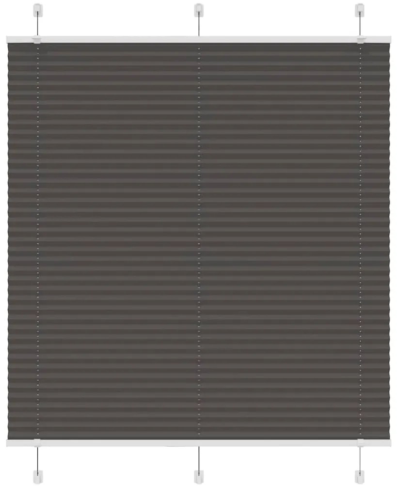 vidaXL Πλισέ περσίδα Μαύρο 115x100 cm Πλάτος υφάσματος 114,4 cm