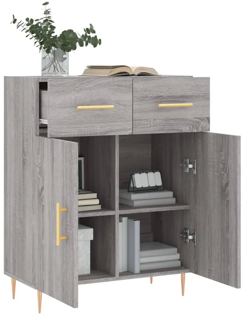 vidaXL Ντουλάπι Γκρι Sonoma 69,5 x 34 x 90 εκ. από Επεξεργασμένο Ξύλο