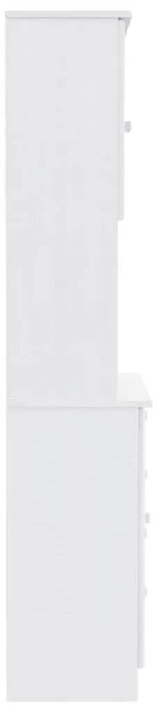 vidaXL Ντουλάπι ALTA Λευκό 77 x 35 x 165 εκ. από Μασίφ Ξύλο Πεύκου