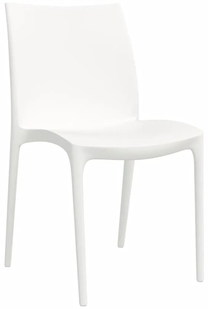 vidaXL Καρέκλες Κήπου 2 τεμ. Λευκές 50x46x80 εκ. από Πολυπροπυλένιο