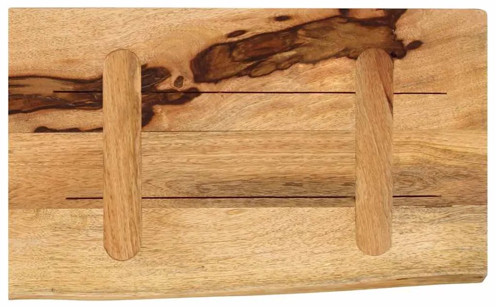 vidaXL Επιφάνεια Τραπεζιού 50x40x2,5 εκ. Live Edge Μασίφ Ξύλο Μάνγκο