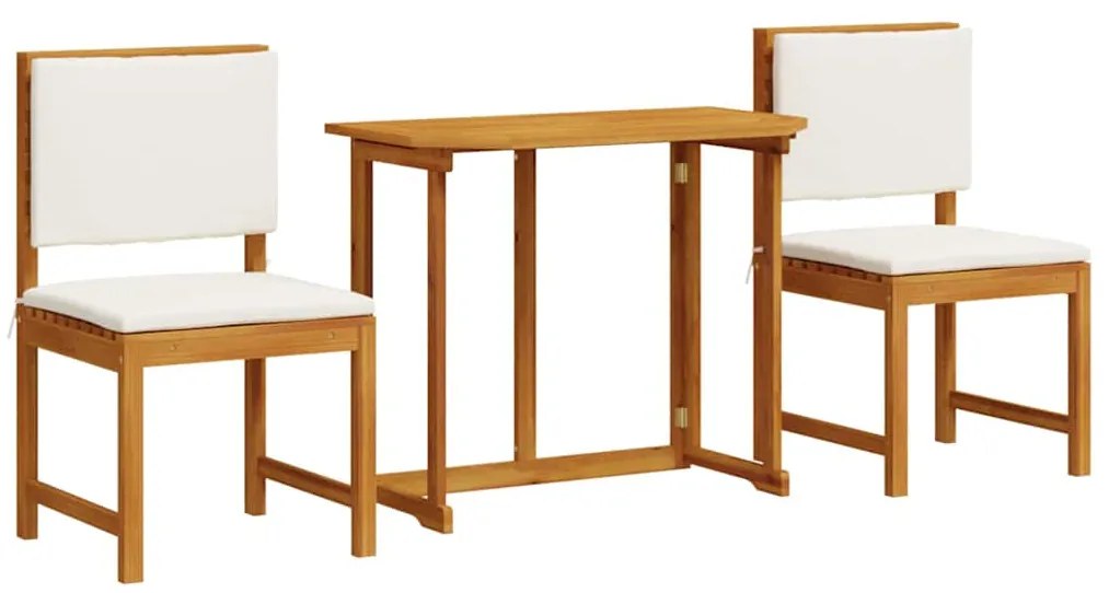 vidaXL Σετ Μπιστρό Κήπου 3 pcs Καφέ Στερεό Ξύλο Ακακίας