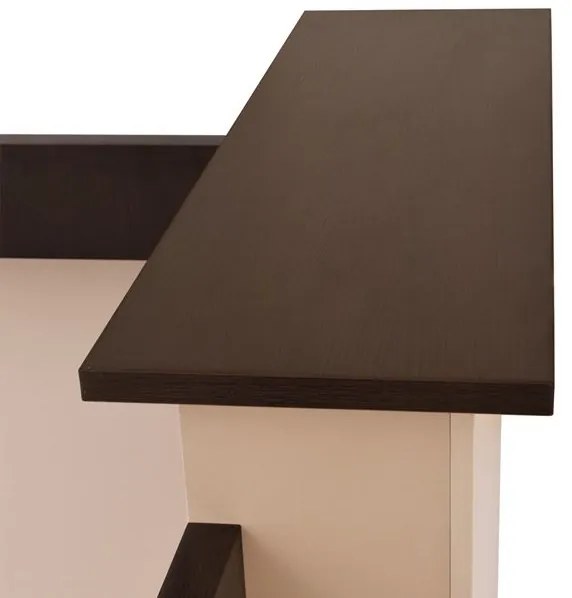 ΓΡΑΦΕΙΟ ΥΠΟΔΟΧΗΣ DALTON HM2068.01 ΜΕΛΑΜΙΝΗ ΣΕ WENGE-ΜΠΕΖ 240x80x106Υεκ.