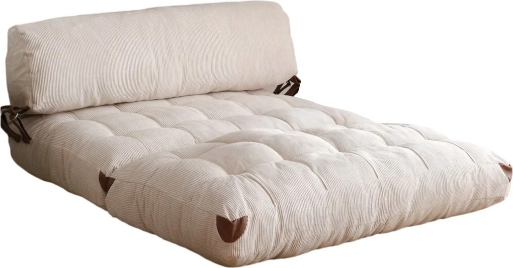 2-Seat Sofa-Bed Fold Kadife 2 - White White