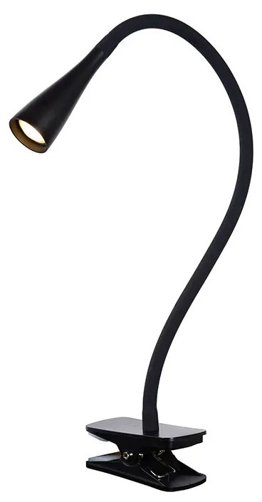 Φωτιστικό Clip-on Lucide 18256-03-30 ZOZY Μαύρο Ματ (Black Mat) 3000 K