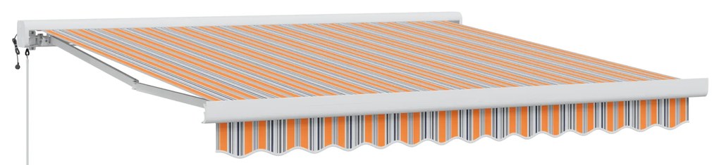 vidaXL Ρυθμιζόμενη Τέντα Πολύχρωμη Ριγέ 350 x 250 cm