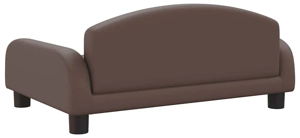 vidaXL Καναπές Παιδικός Καφέ 70 x 45 x 30 εκ. από Συνθετικό Δέρμα