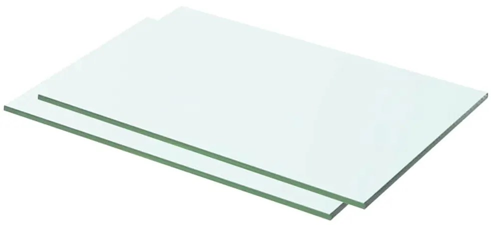 vidaXL Ράφια Πάνελ 2 τεμ. Διάφανα 50 x 25 εκ. Γυάλινα