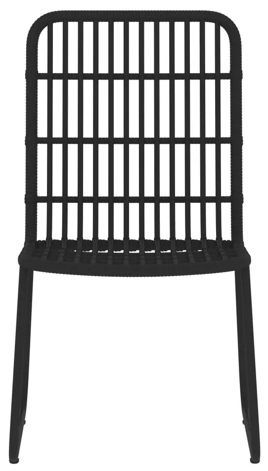 vidaXL Σετ Τραπεζαρίας Κήπου 5 Τεμαχίων Μαύρο