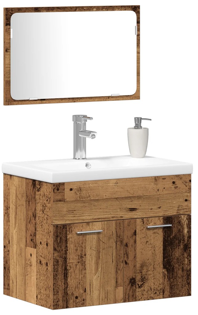 vidaXL Σετ Άλλο 2 pcs Ξύλινο Καφέ 61 x 39 x 18 εκ Σύνθετο ξύλο