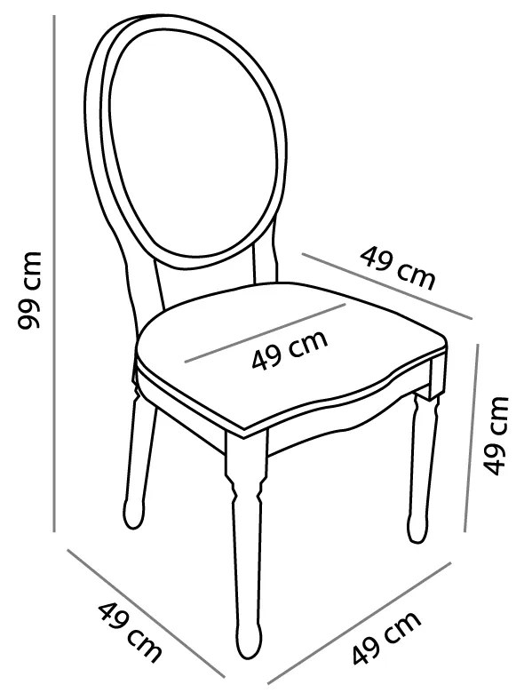 LOUIS ΚΑΡΕΚΛΑ ΜΑΥΡΟ 49x49xH99cm - 03-0917