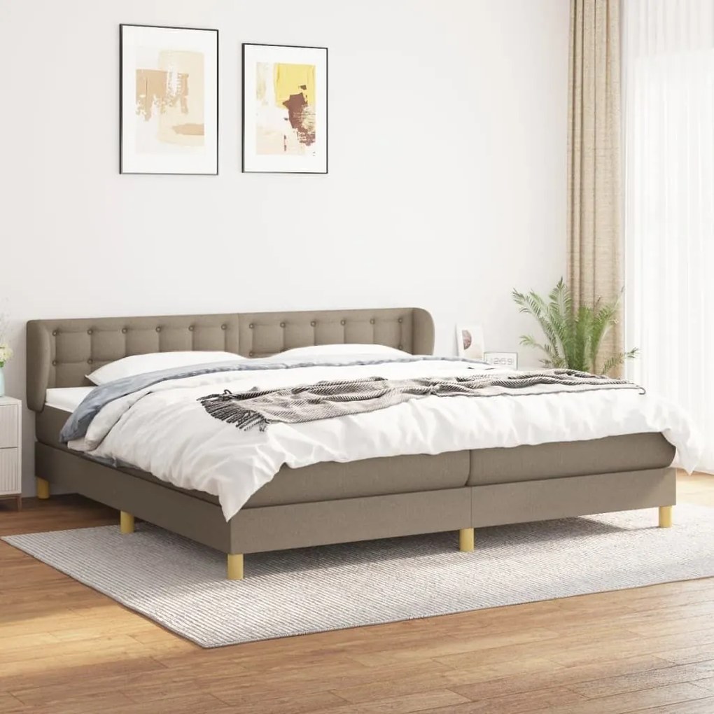 ΚΡΕΒΑΤΙ BOXSPRING ΜΕ ΣΤΡΩΜΑ TAUPE 200X200 ΕΚ. ΥΦΑΣΜΑΤΙΝΟ 3127153