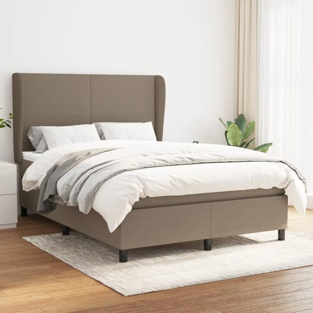 ΚΡΕΒΑΤΙ BOXSPRING ΜΕ ΣΤΡΩΜΑ TAUPE 140X190 ΕΚ. ΥΦΑΣΜΑΤΙΝΟ 3127801