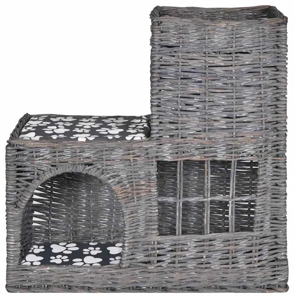 Γατόδεντρο/Σπίτι/ Κρεβάτι/Κάστρο/Ονυχοδρόμιο + Μαξιλάρι από Ξύλο Ιτιάς