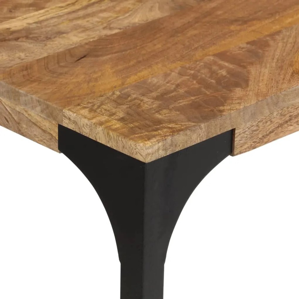 vidaXL Τραπέζι Κονσόλα Καφέ 110x35x76 εκ. από Μασίφ Ξύλο Μάνγκο/Σίδερο