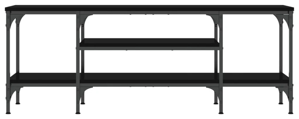 vidaXL Έπιπλο Τηλεόρασης Μαύρο 121 x 35 x 45 εκ. Επεξεργ. Ξύλο/Σίδερο