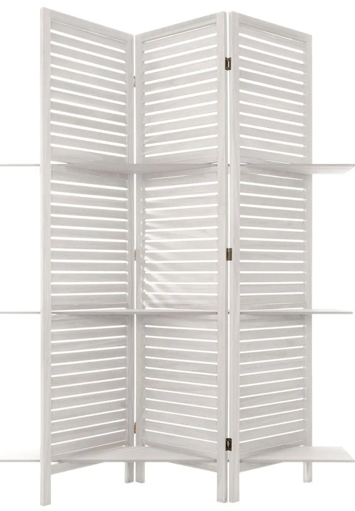 Παραβάν Με 3 Ράφια (120.5x37x170) A-S White 157120A