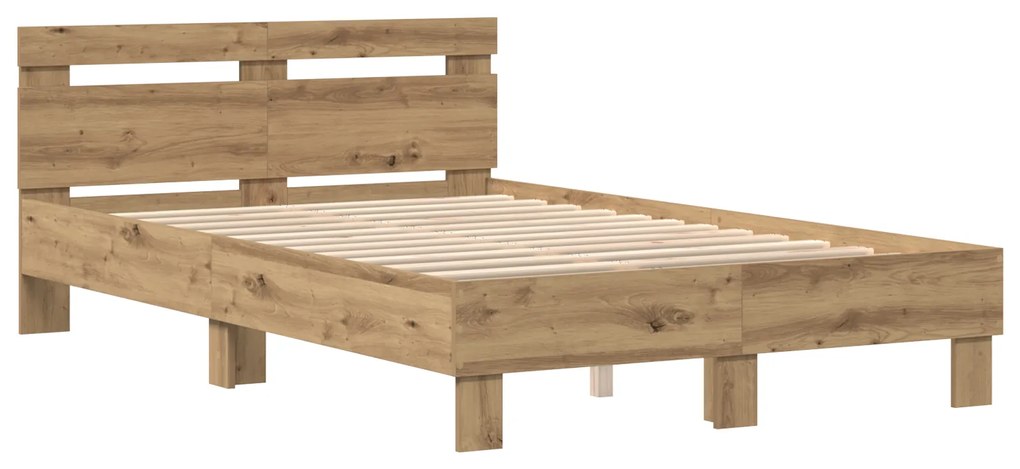 vidaXL Σκελετός Κρεβατιού artisan δρυς 120 x 200 cm Επεξεργασμένο ξύλο