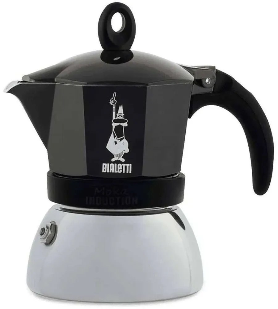 Καφετιέρα Espresso Moka Induction 209.0006932 2Cups Inox-Black Bialetti Ατσάλι, Αλουμίνιο