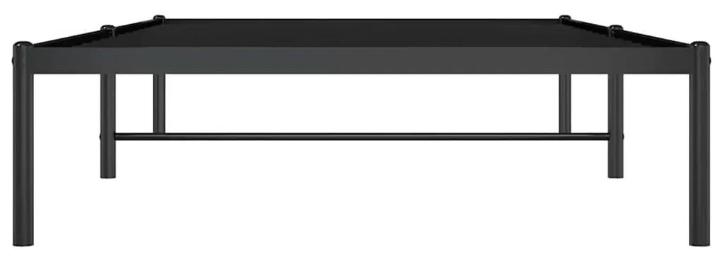 vidaXL Μεταλλικό πλαίσιο κρεβατιού Μαύρο 100x190 cm