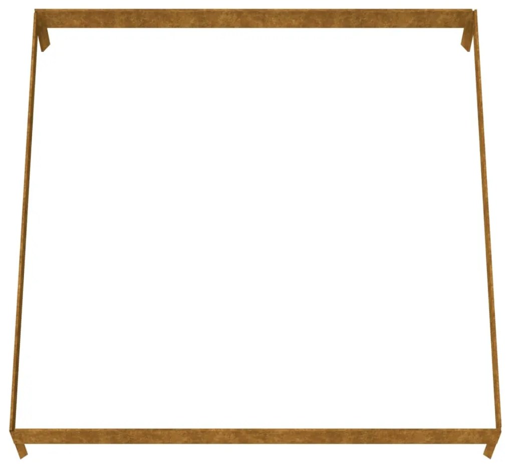 vidaXL Ζαρντινιέρα 100 x 100 x 18,5 εκ. από Ατσάλι Σκληρυθέν στον Αέρα