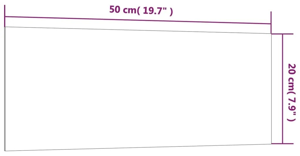 Πίνακας Επιτοίχιος Μαγνητικός Λευκός 50 x 20 εκ. Ψημένο Γυαλί - Λευκό