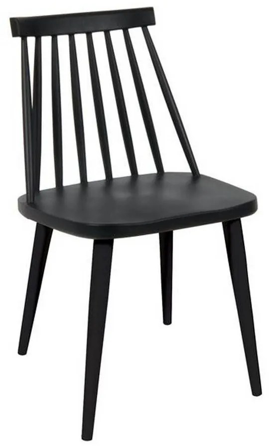 Καρέκλα Lavida Black ΕΜ139,22 43x48x77cm Σετ 4τμχ Metal, Polypropylene