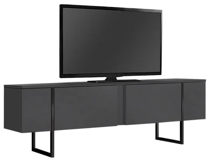 Megapap Έπιπλο Τηλεόρασης Luxe Ανθρακί 180x30x50εκ.