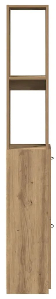vidaXL Ντουλάπι μπάνιου Δρυς τεχνίτης 25x25x170 cm Κατασκευασμένο ξύλο