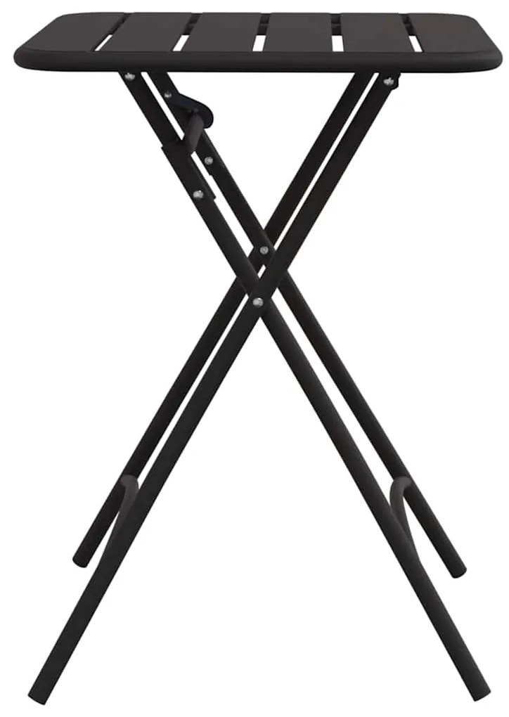 vidaXL Αναδιπλούμενο Τραπέζι Κήπου - Ανθρακί - 55x55x73 εκ. - Χάλυβας