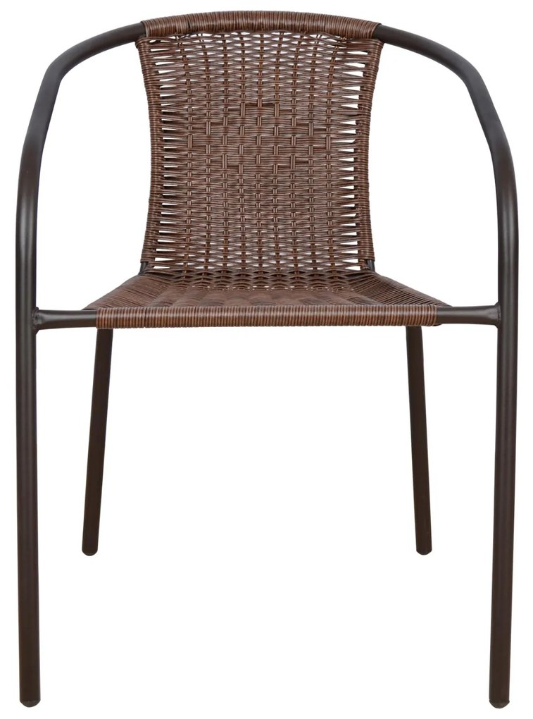Καρέκλα - Πολυθρόνα CAMEL C5015.02 Μεταλλική Καφέ με Wicker 48x48-53x72 εκ. 48x53x72 εκ.